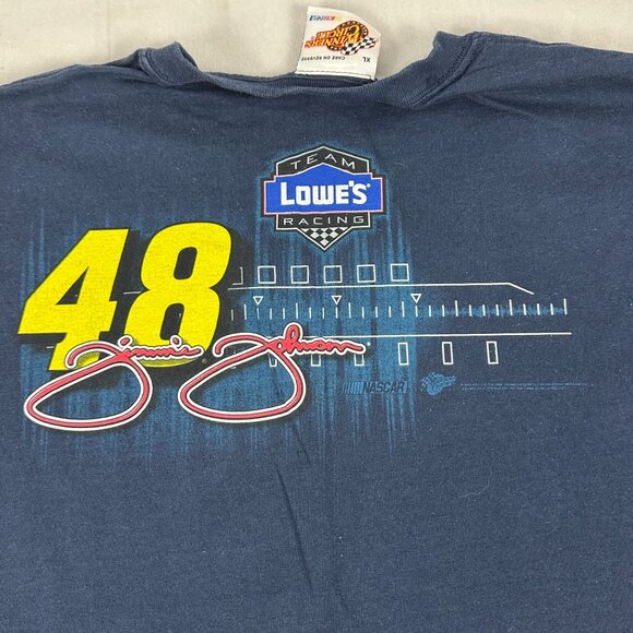 Winners Circle NASCAR Jimmie Johnson 48 T-Shirt Size XL Cotton Navy Blue - Picture 7 of 7